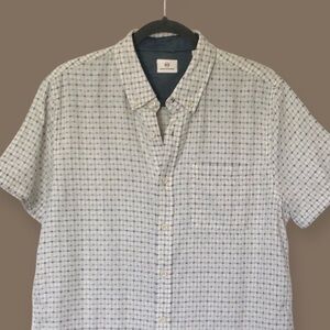 ADRIANO GOLDSCHMIED Short Sleeve Button Down Shirt Cotton Check Medium Casual